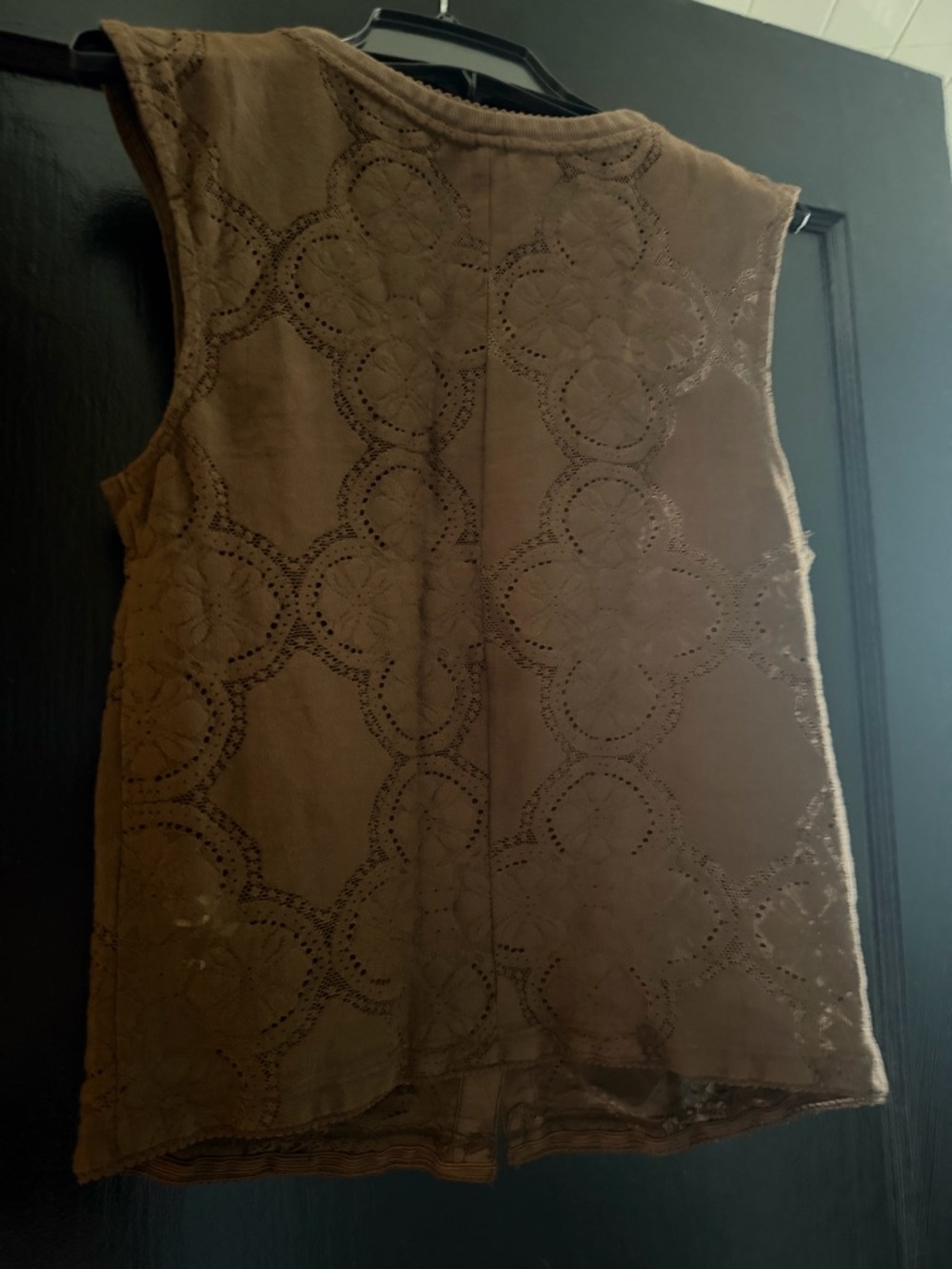 Free People Brown Lace Button-Front Tank - Picture 6 of 6